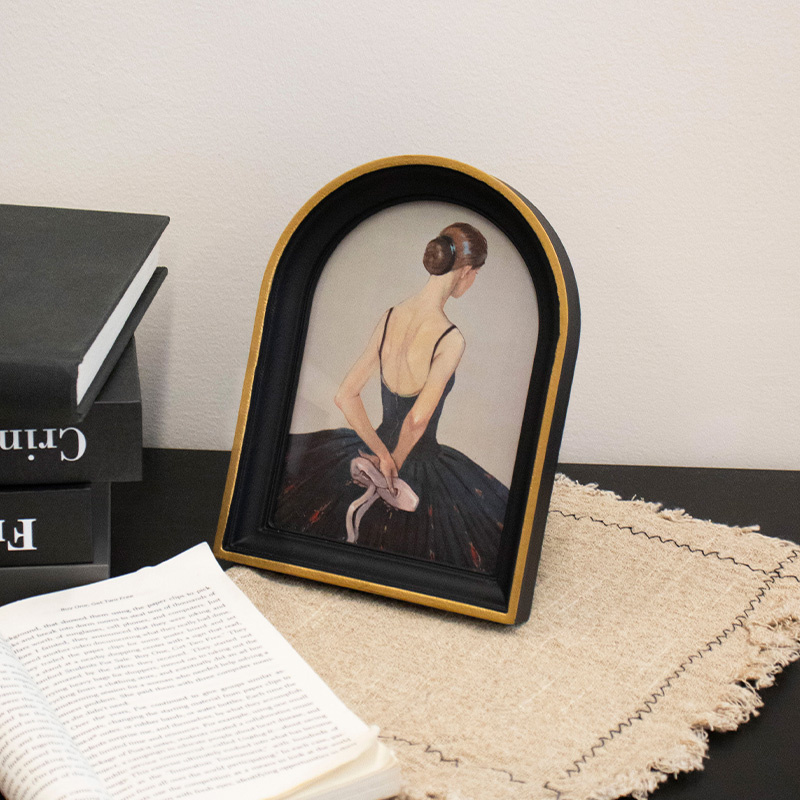果设 欧式复古可爱相框芭蕾少女用于客厅餐厅卧室背景墙装饰