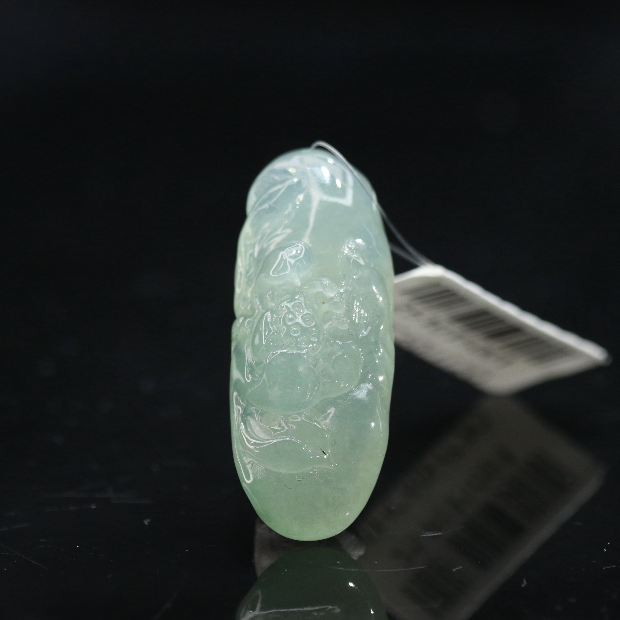 19天然缅甸翡翠A货莲花吊坠/800384/上海嘉禾拍卖