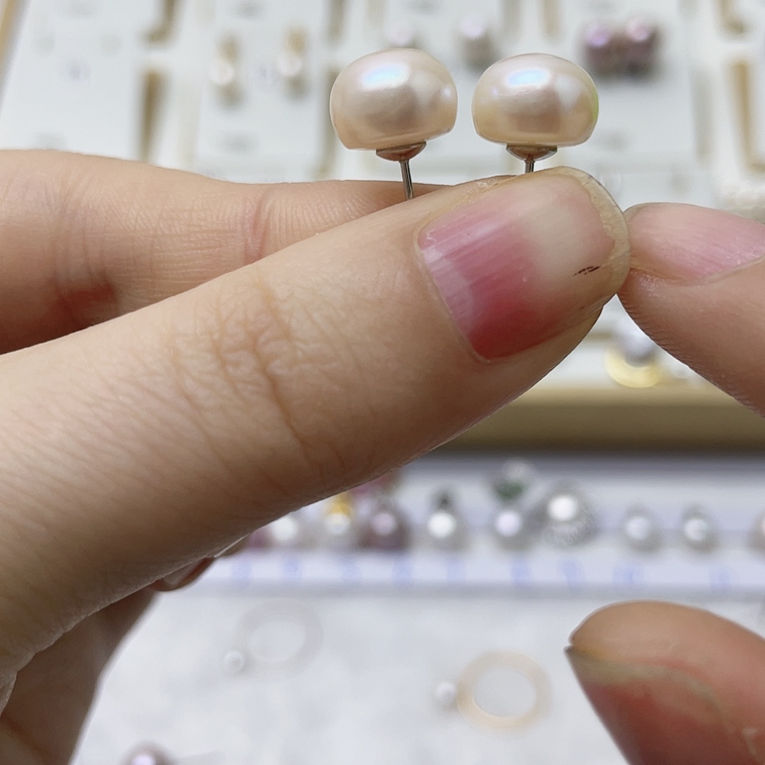 是***…银S925镶嵌淡水珍珠耳饰