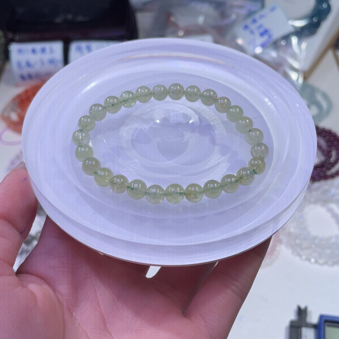 未镶嵌手链水晶阳光玫瑰沙弗莱石榴石6+