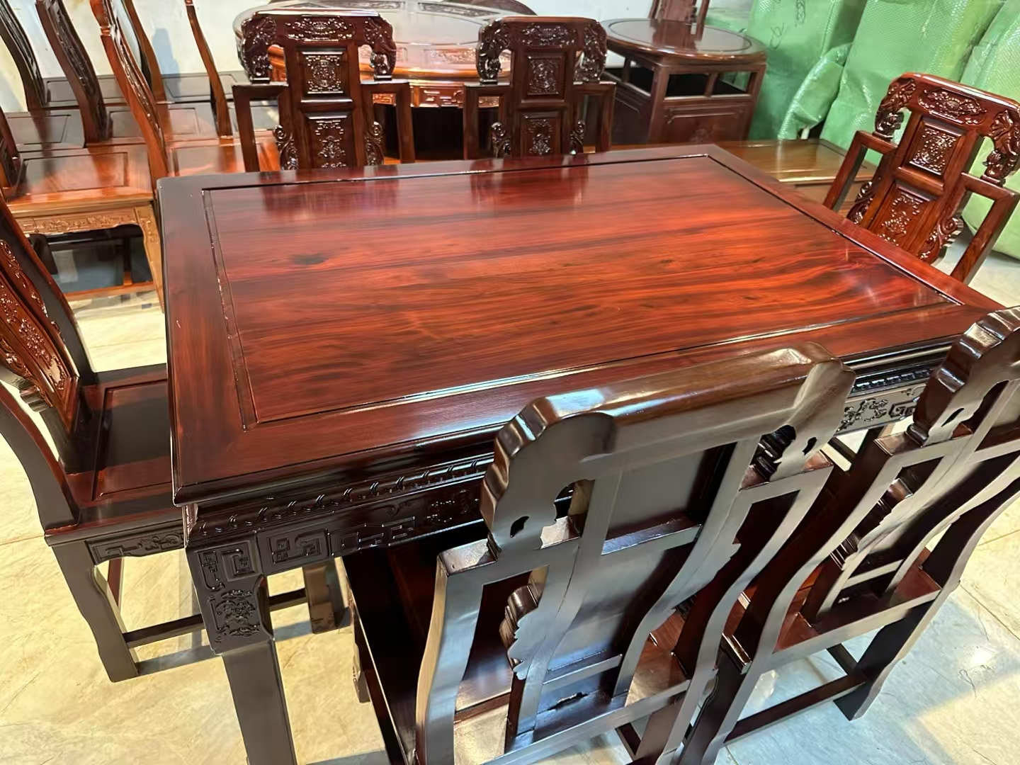 红木家具非洲酸枝长方桌家用餐厅餐台餐桌