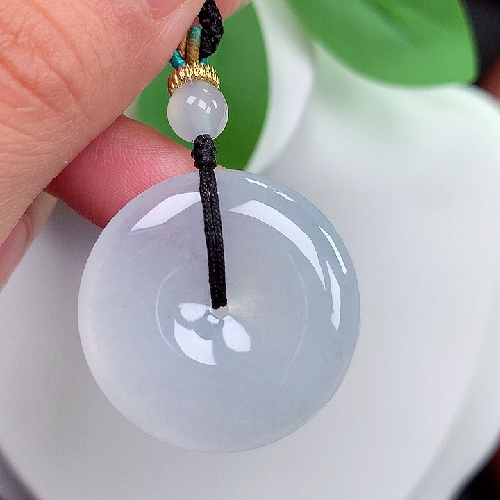 颈饰未镶嵌翡翠平安扣 28.8x5.2mm