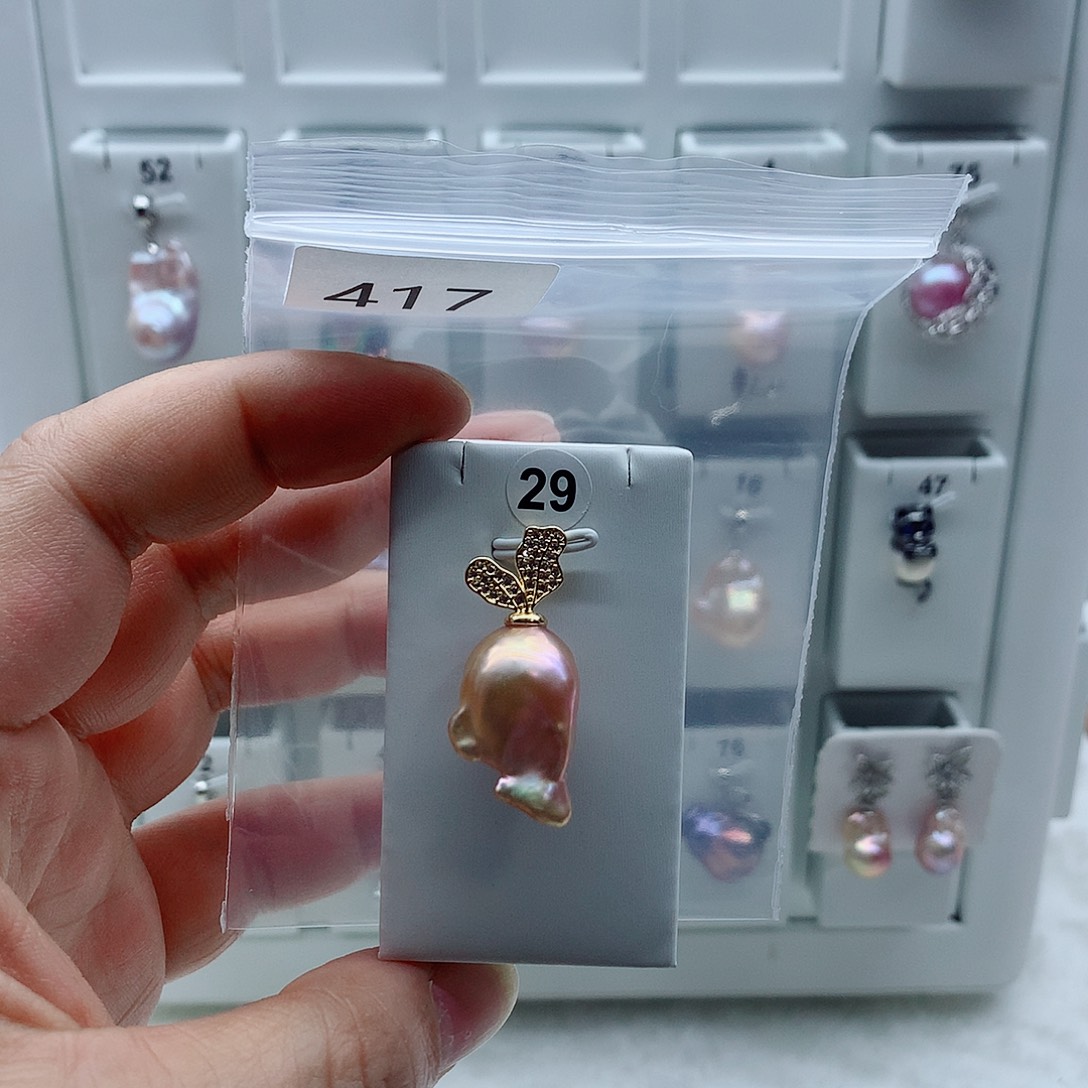 淡水珍珠吊坠(不含链)合金