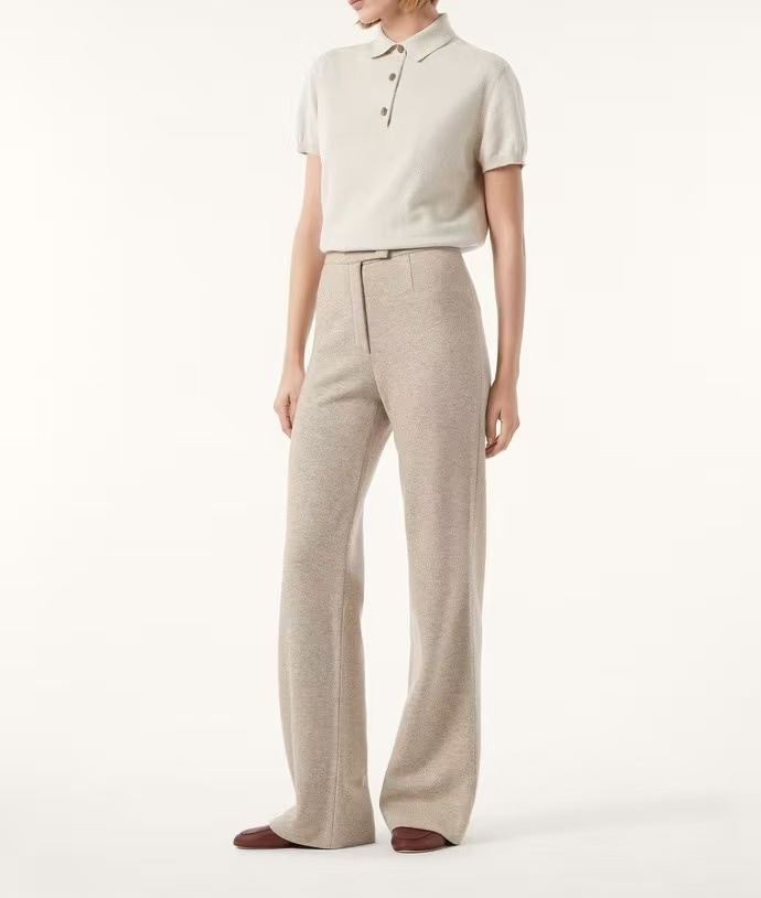 惊艳BC高端柔软加厚保暖山羊绒针织阔腿裤女休闲长裤冬