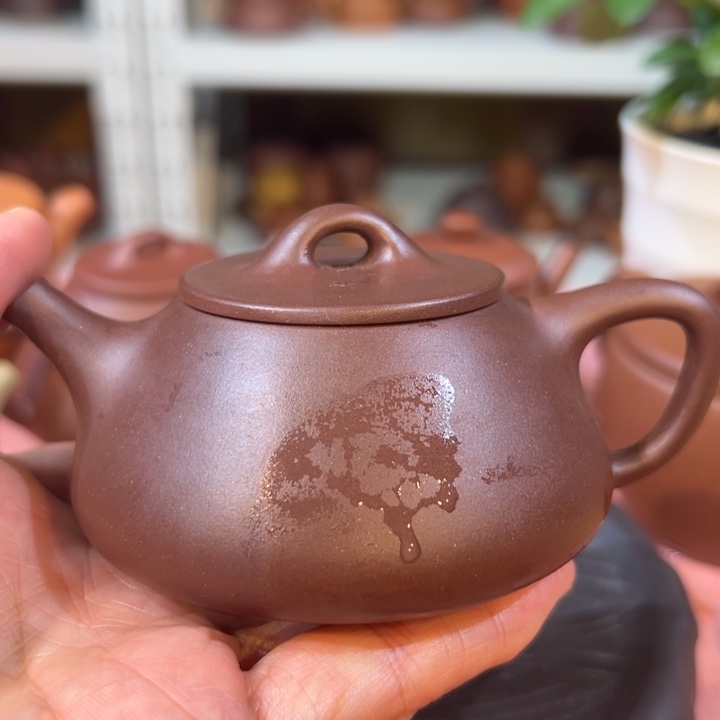 茶壶紫砂紫泥平盖150cc