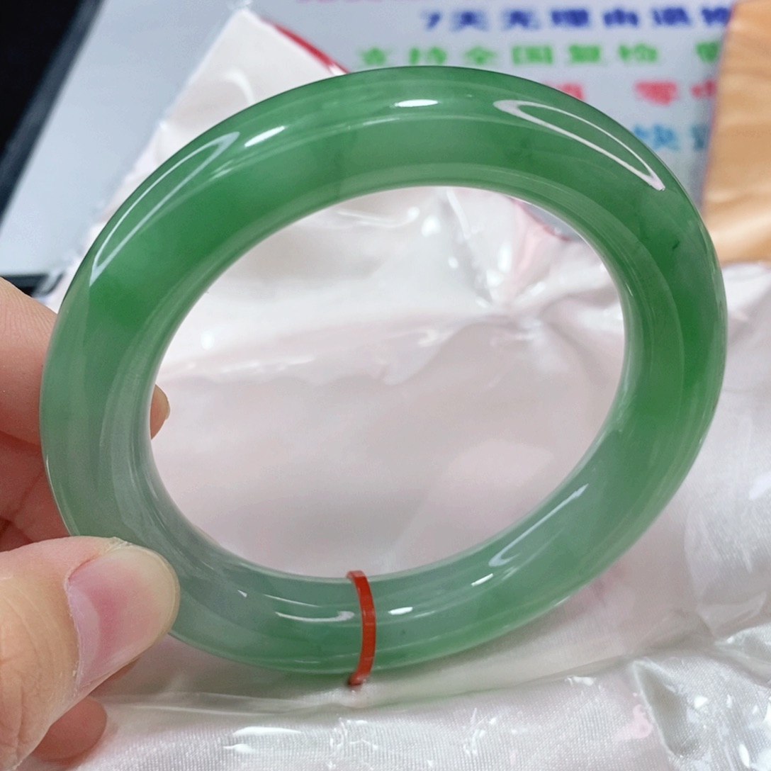 未镶嵌手镯翡翠58.5圈口圆条高货力推