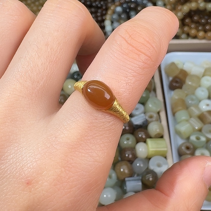 和田玉（糖玉）未镶嵌戒指