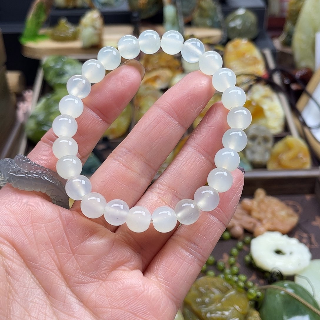 蛇纹石玉颈饰未镶嵌岫玉手链卡8