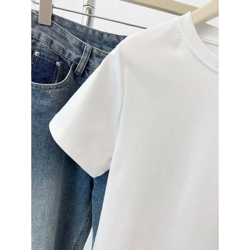 短衬衫（L家老花黑白2色）白色轻奢休闲女士宽松印花污渍圆领