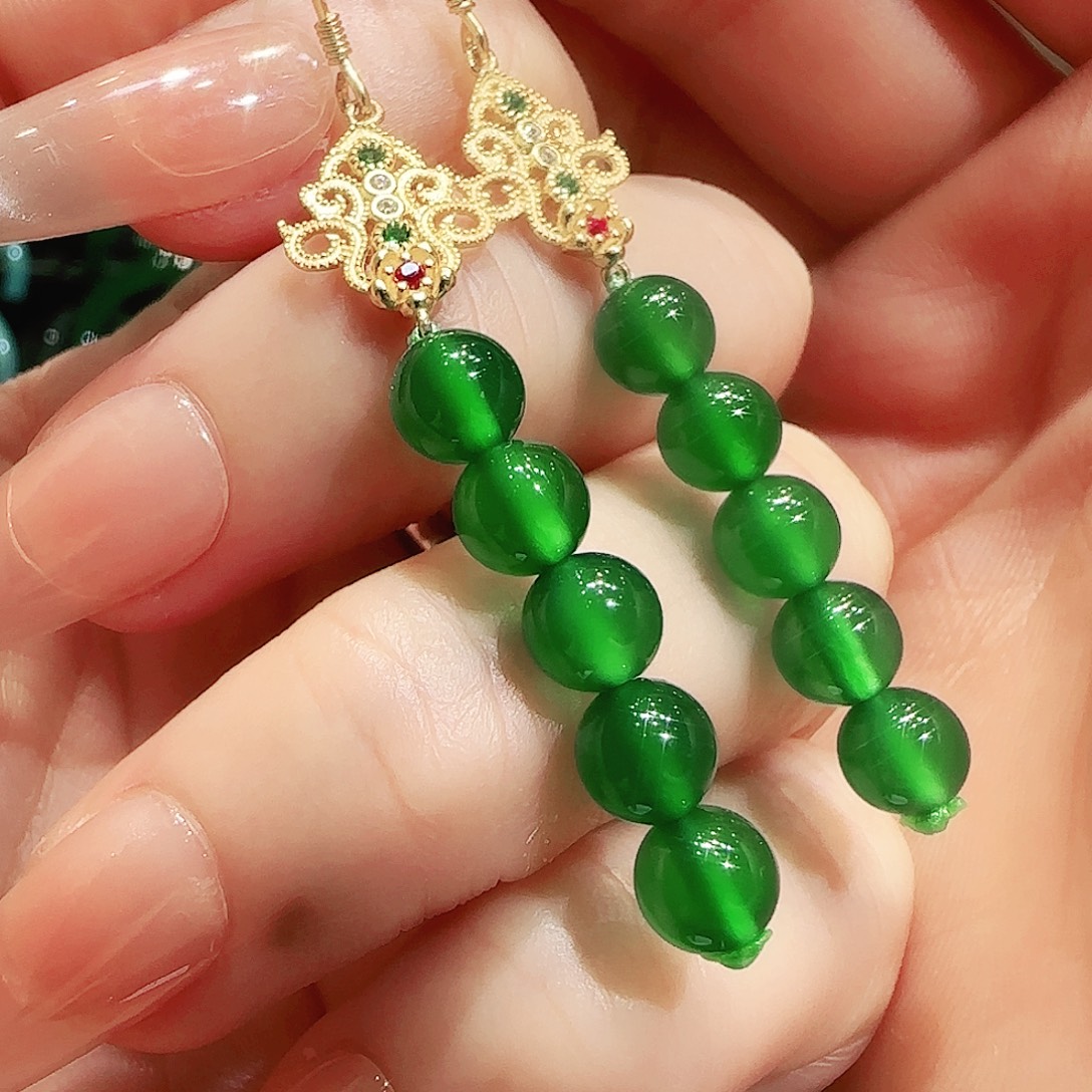 玛瑙/玉髓未镶嵌耳坠