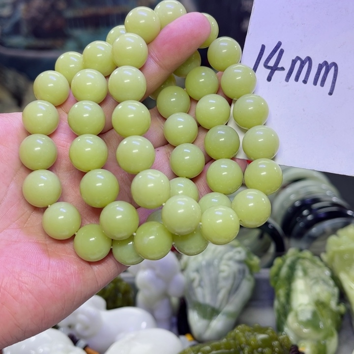 蛇纹石玉手串多样性发货未镶嵌