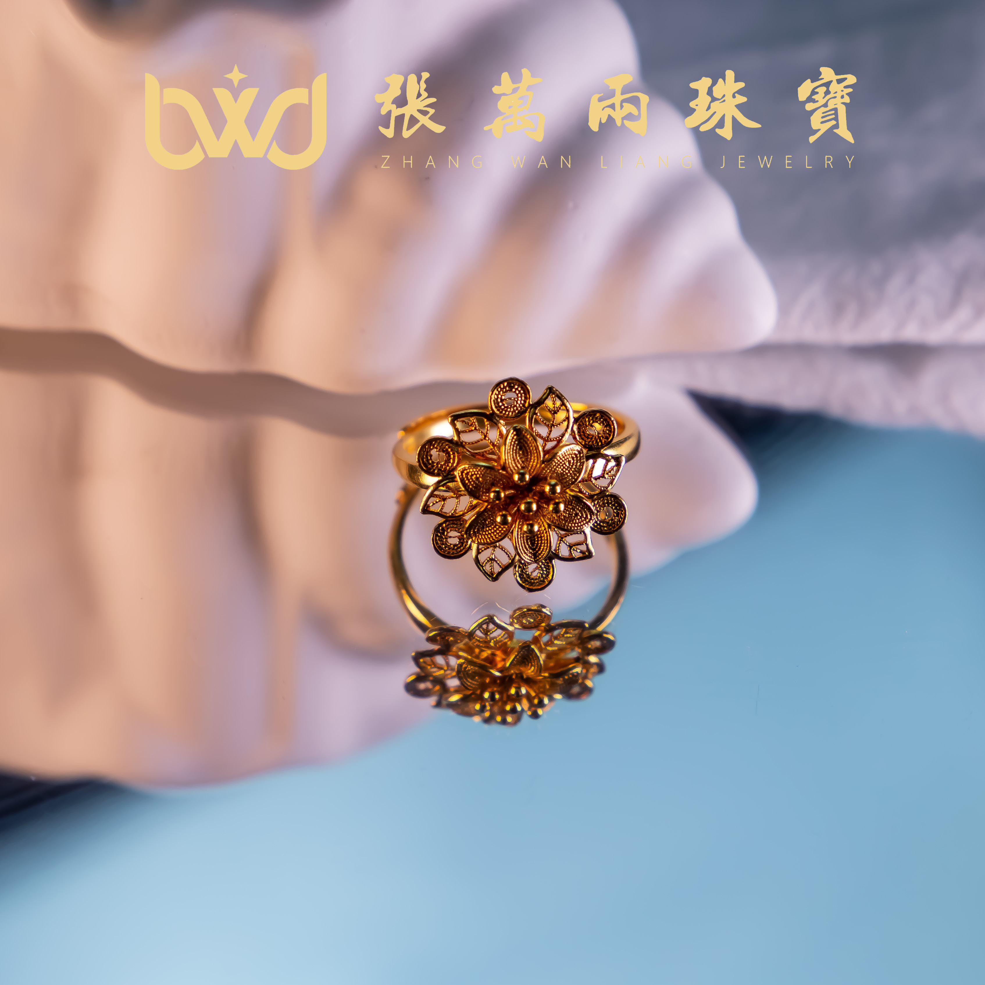 足银戒指 足银戒指花神戒指