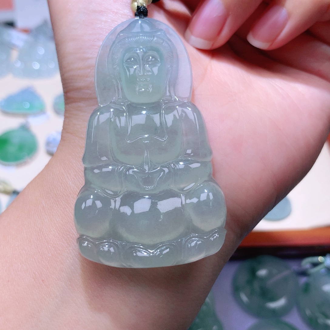 颈饰未镶嵌翡翠观音61*35.5*6.3