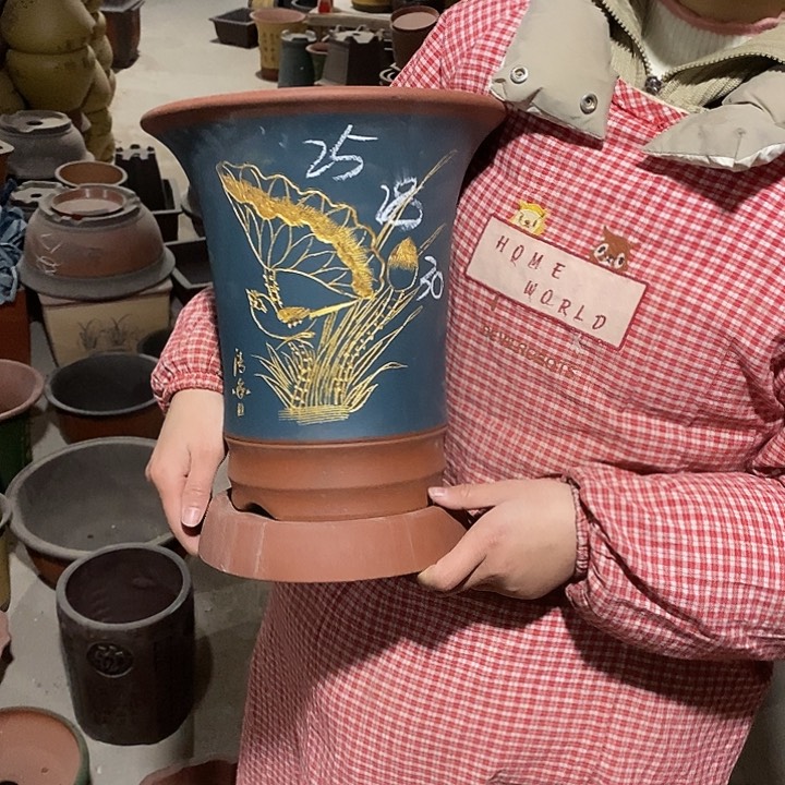 紫砂花盆紫砂花盆