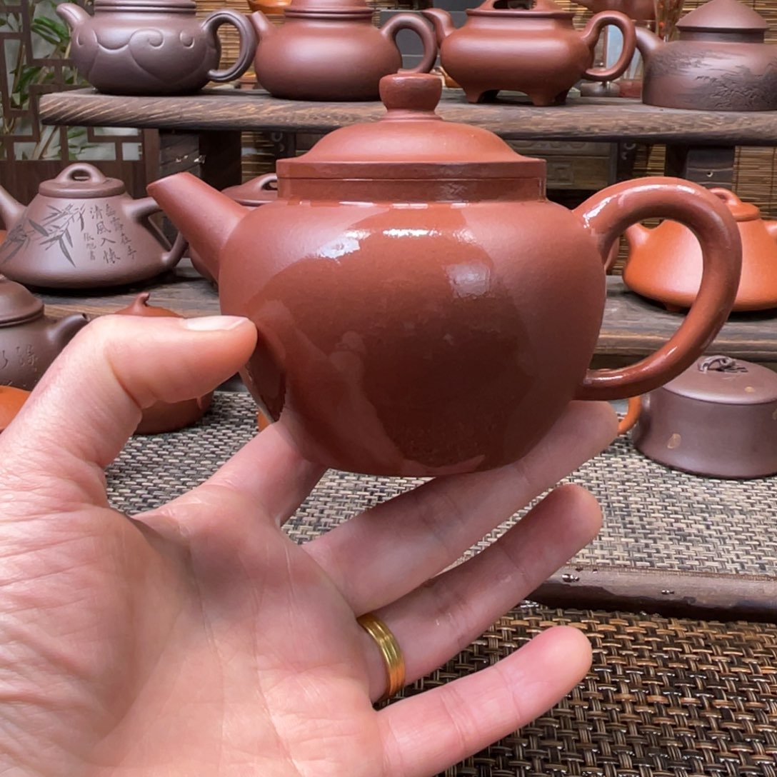 紫砂茶壶宜兴原矿紫砂手工制200