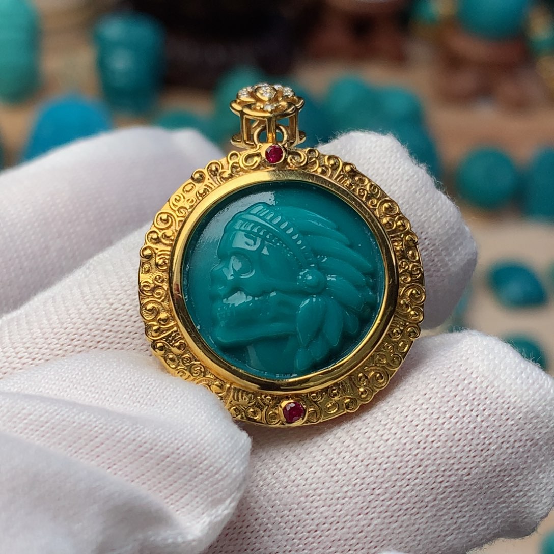 绿松石珠宝奇石未镶嵌