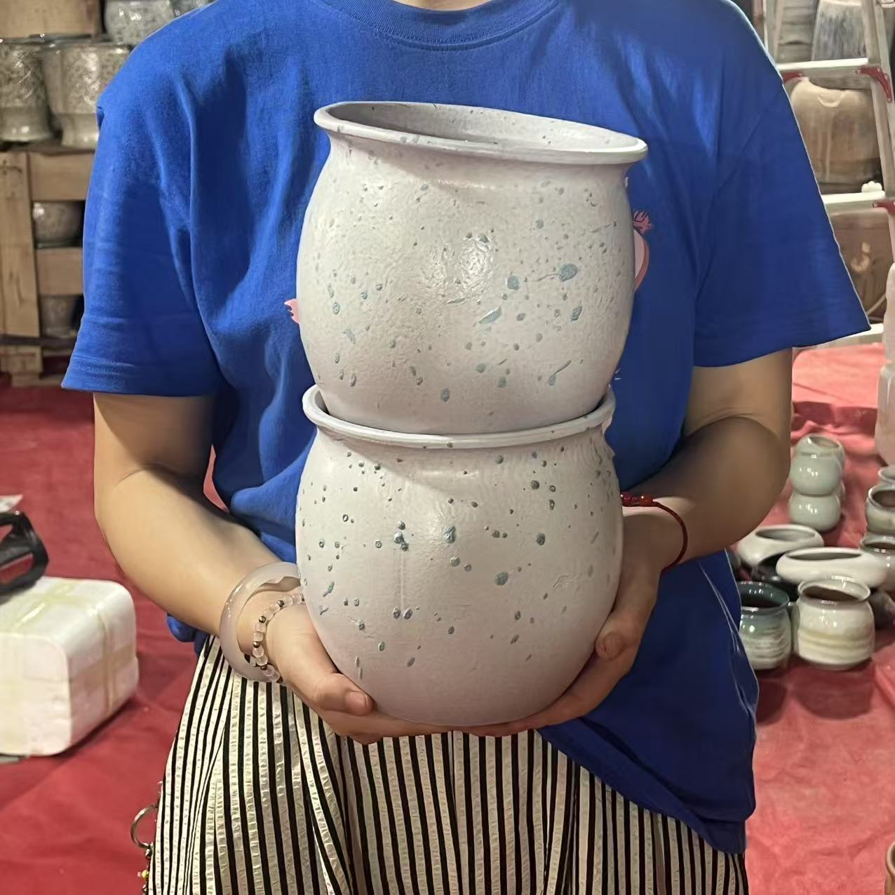 157高端宜兴紫砂花盆高16口15