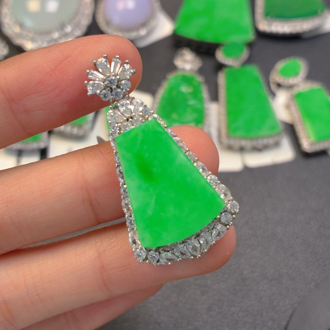 翡翠银S925镶嵌颈饰