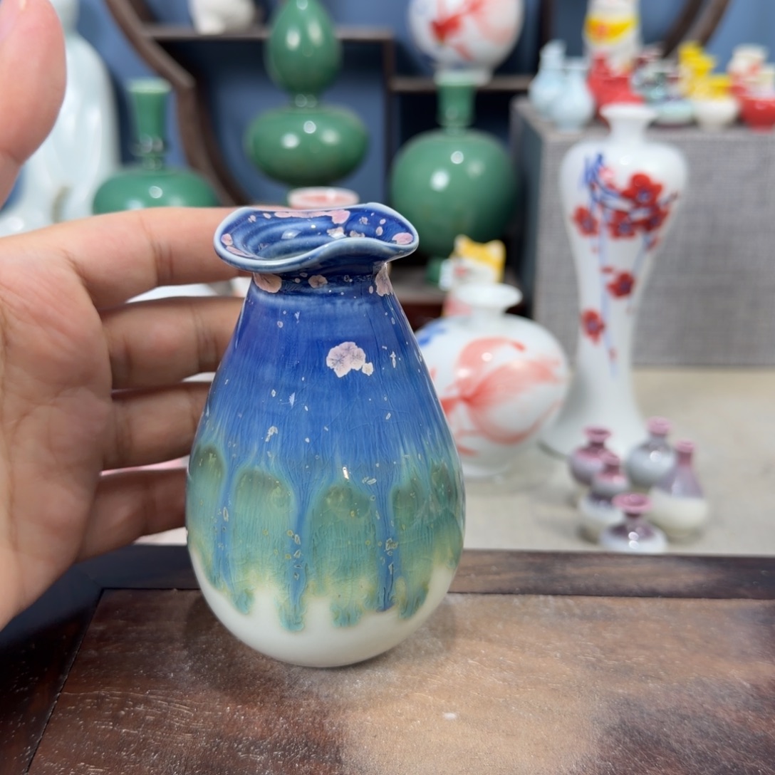 陶瓷手工小花器摆件