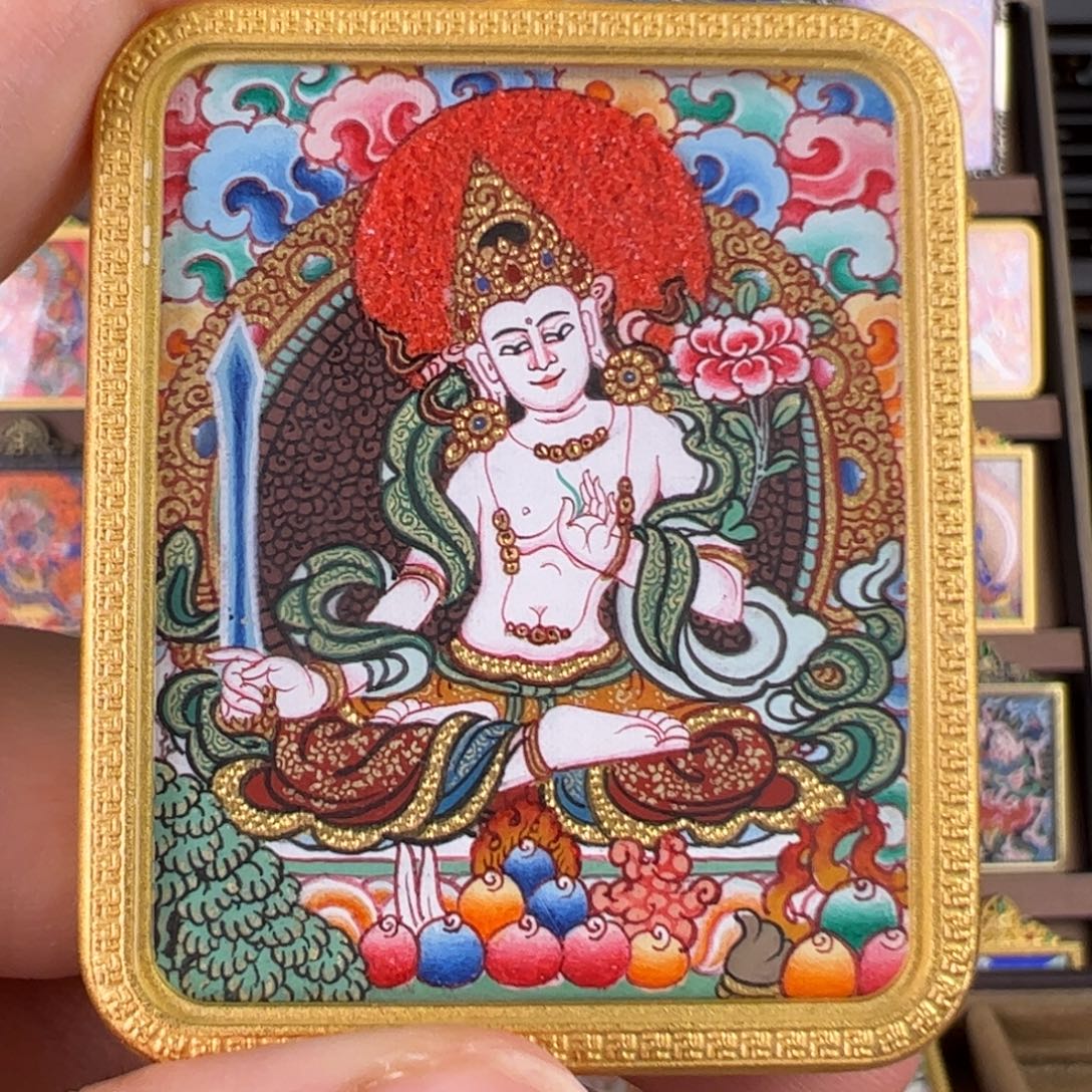 心***轻吊坠虚空藏唐卡绘画作品