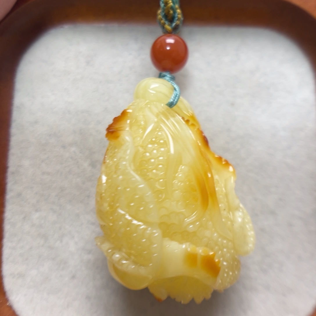 蜜蜡未镶嵌项链吊坠