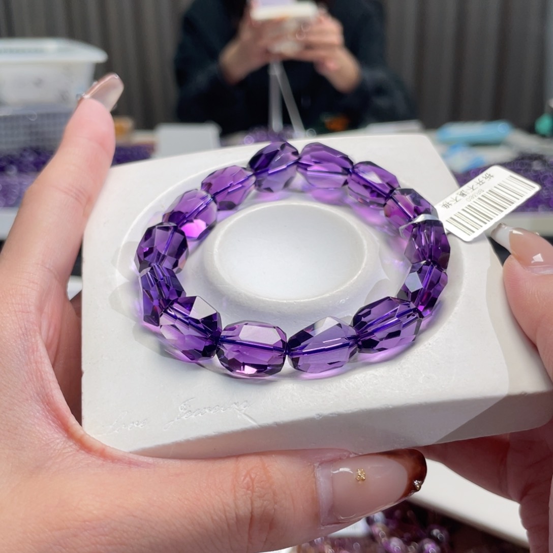 未镶嵌手链水晶12mm巴西紫水晶
