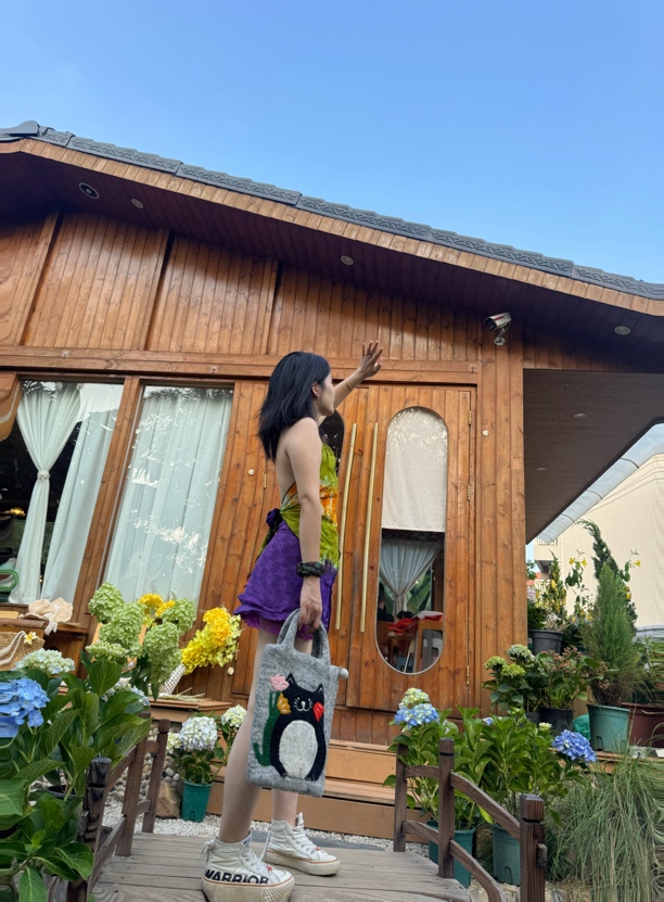 尼泊尔毛毡小众手工包手提包(原创）ins少女潮流