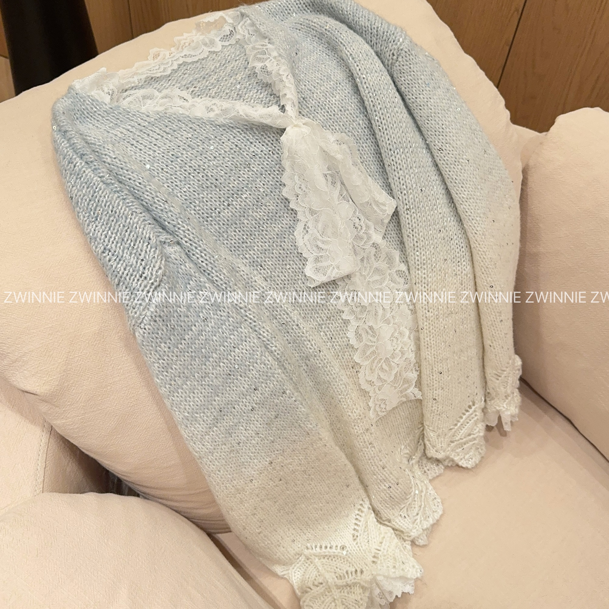 Zwinnie/詹维尼【渐变蓝毛衣】细腻柔软不扎人 羊毛毛衣 WMZ202502