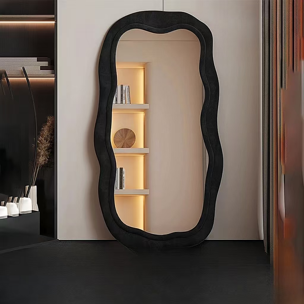 落地镜异形穿衣镜新款云朵全身镜简约客厅卧室服装店试衣镜家用