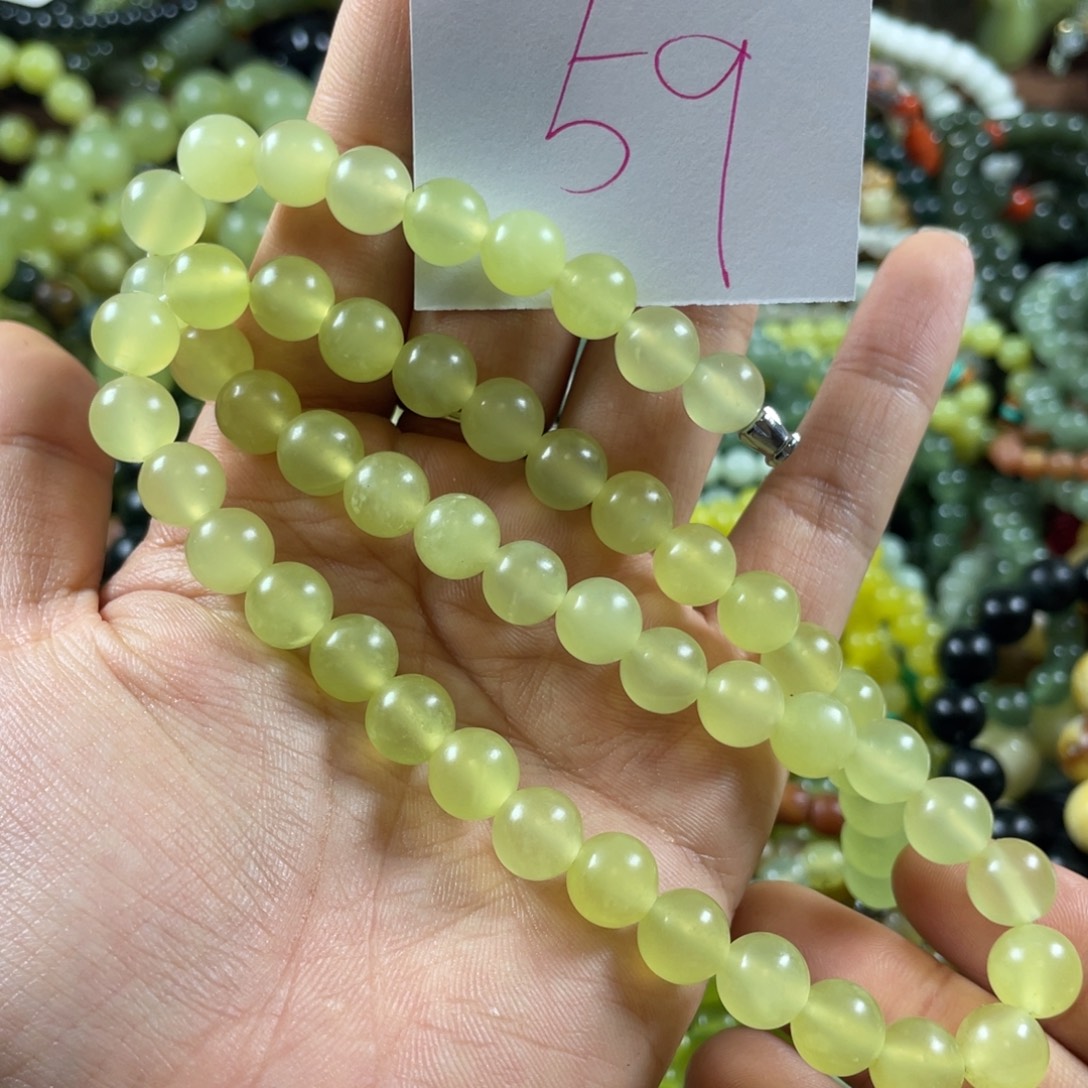 未镶嵌蛇纹石玉手链