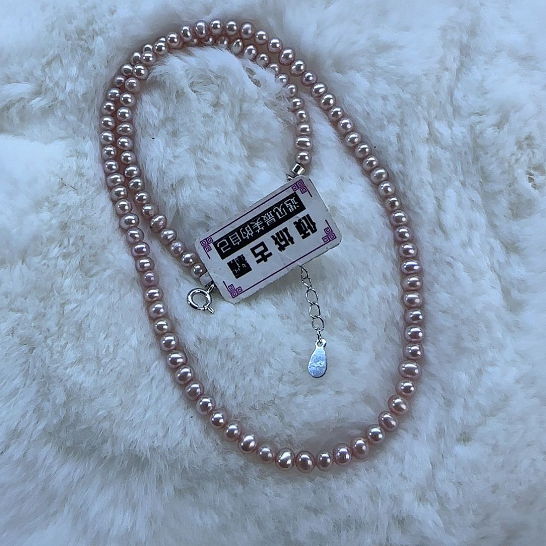银S925镶嵌项链定制985淡水珍珠