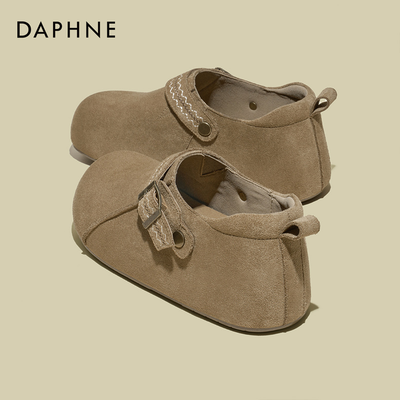 达芙妮内增高勃肯鞋女2025秋季新款厚底全包软底高级感休闲单鞋子