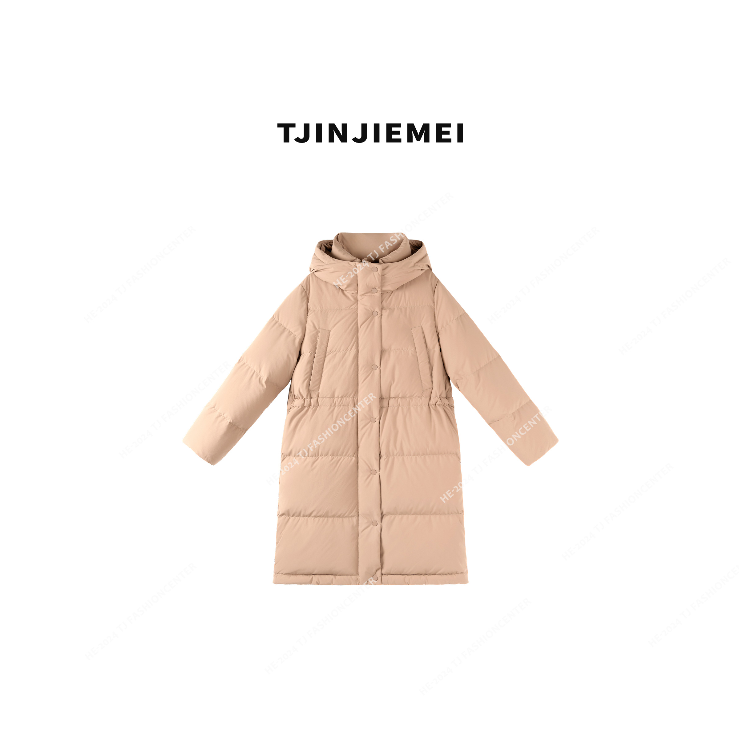 娟娟奶茶设计感连帽鹅绒服YRF2412-552620