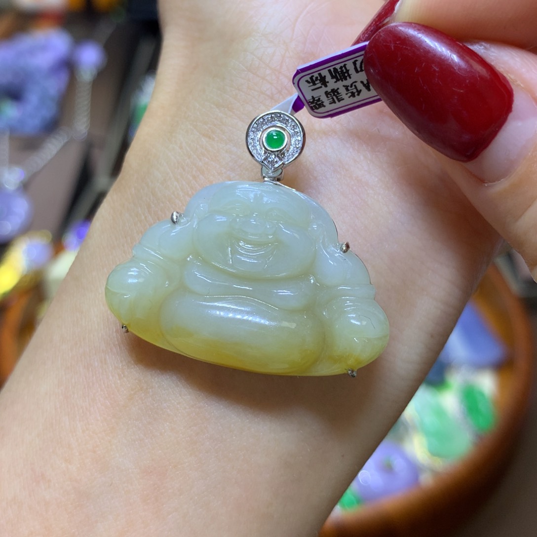 【闪购商品】翡翠颈饰18K金镶嵌翡翠