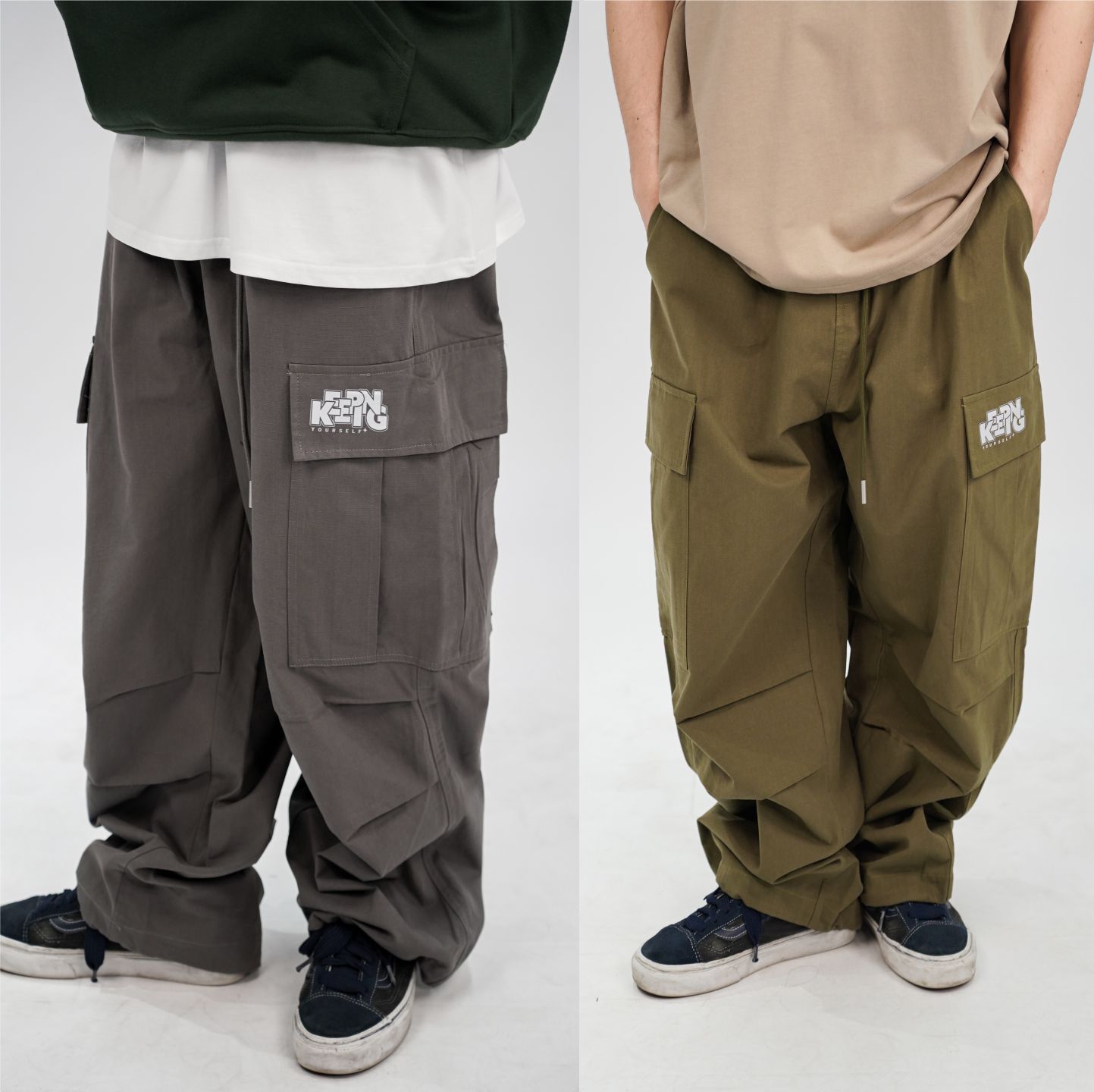 KeepingGear直筒工装长裤男女同款裤子街舞裤子 hiphop