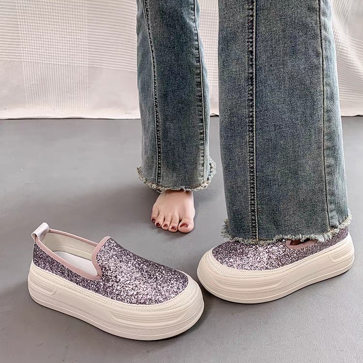 洋洋轻奢松糕懒人透气板鞋默认微瑕疵图片非实物不下单