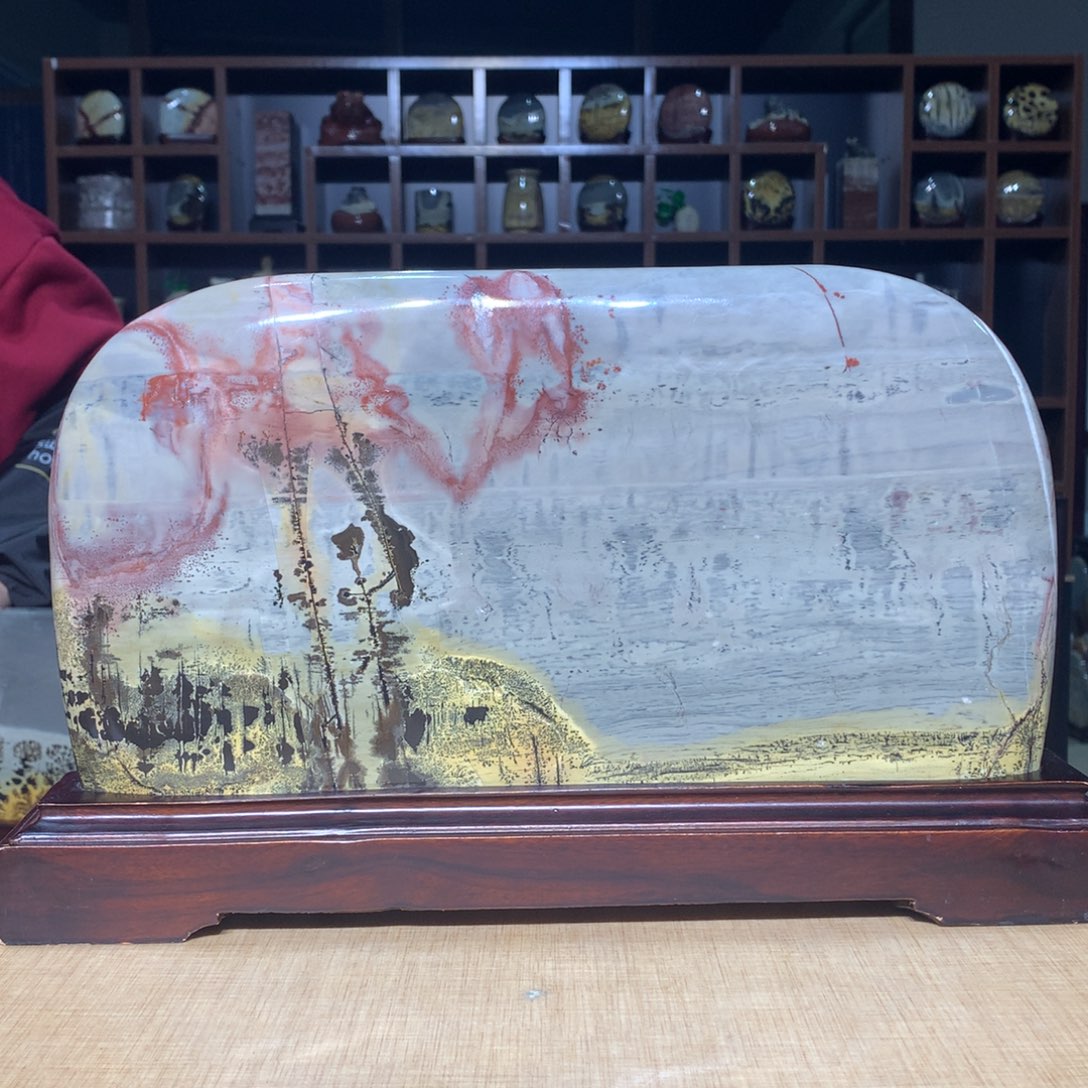 紫砂广西国画石，收藏观赏