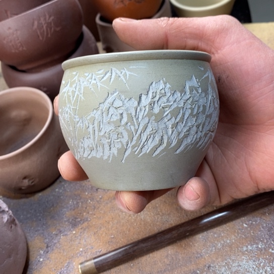 紫砂茶杯卷**卷宜兴紫砂