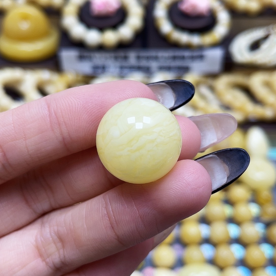 琥珀珠宝奇石未镶嵌19.8mm