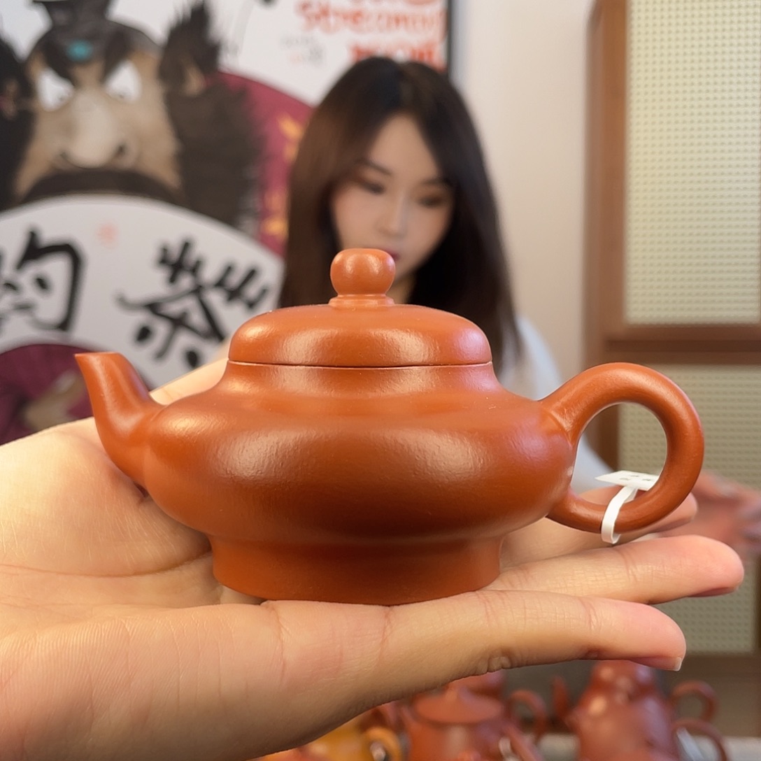 紫砂茶壶林湘禹朱泥大彬手拉壶