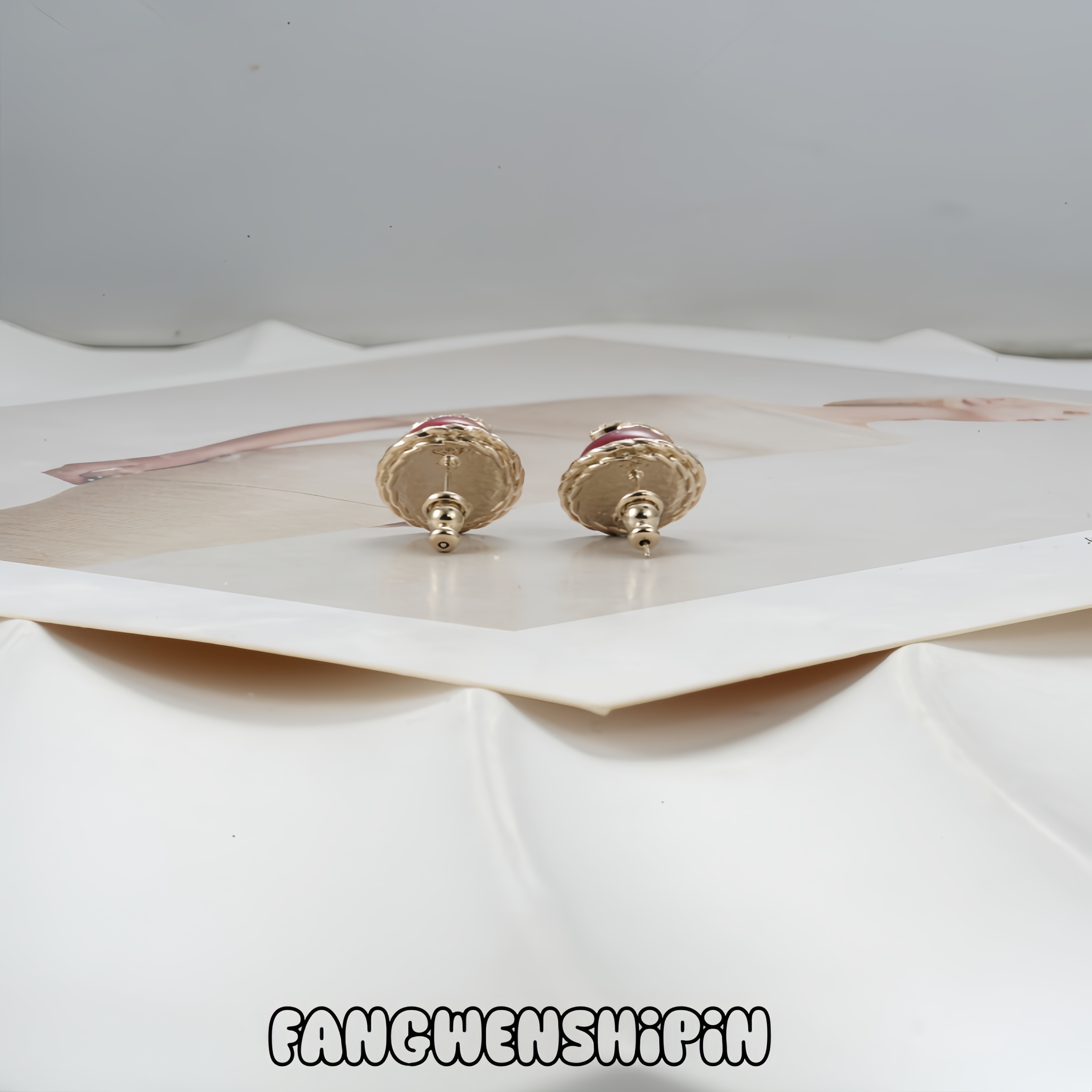 铜合金锆石耳饰 【镀K金】【925银针】耳环4695