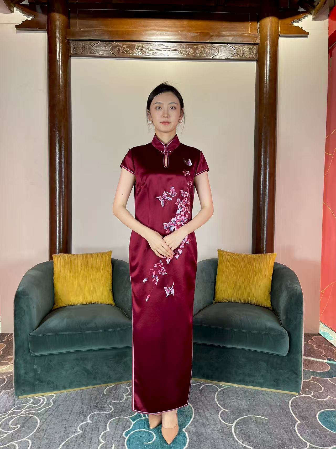 懿菲旗袍(滴水传情)YF18263209-3459
