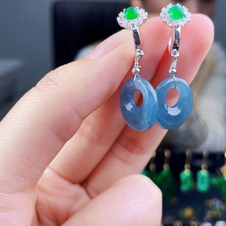 翡翠耳饰未镶嵌饰品