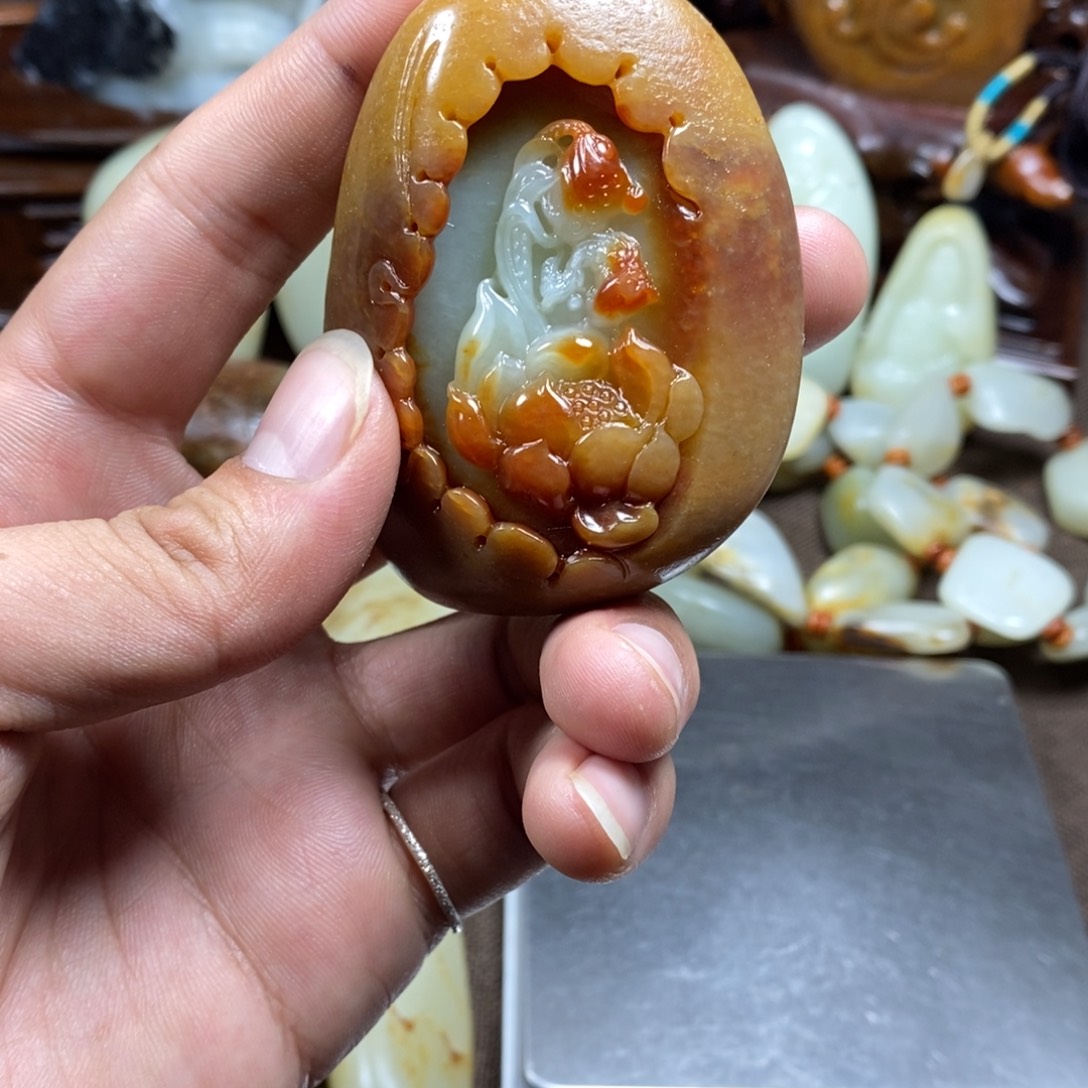 和田玉未镶嵌挂件