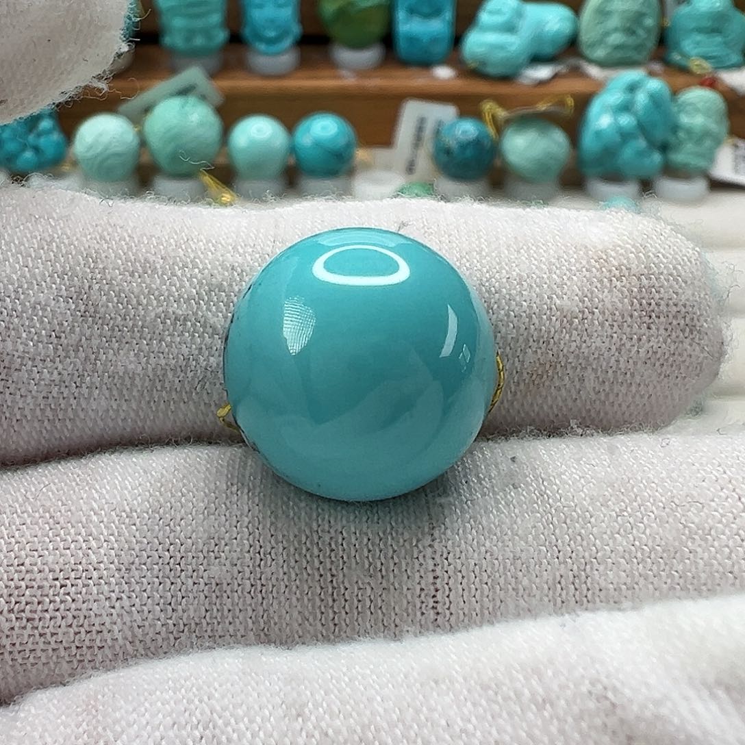 绿松石圆珠 未镶嵌