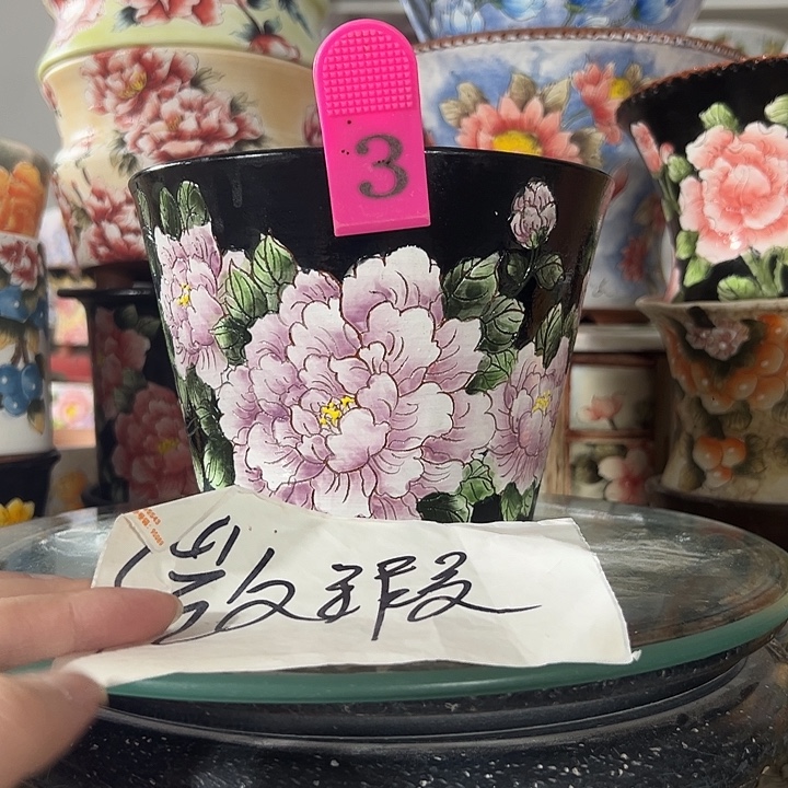 景德镇手绘花盆 满38包邮