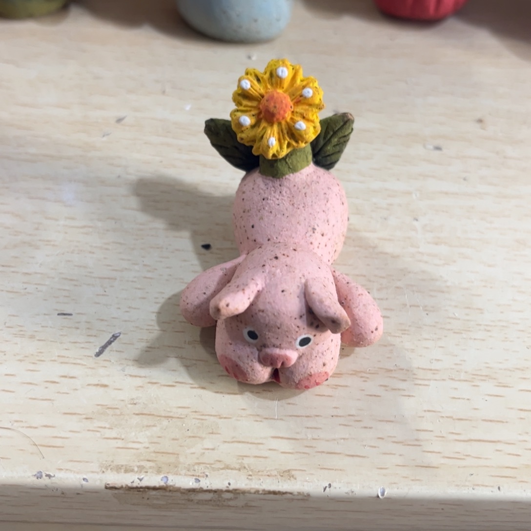 泥塑古镇炻陶花盆