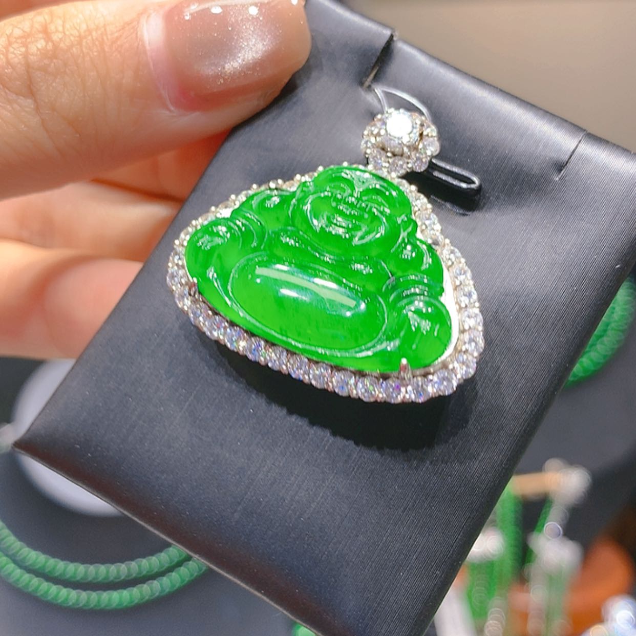 【闪购商品】翡翠银S925镶嵌颈饰2柒姐