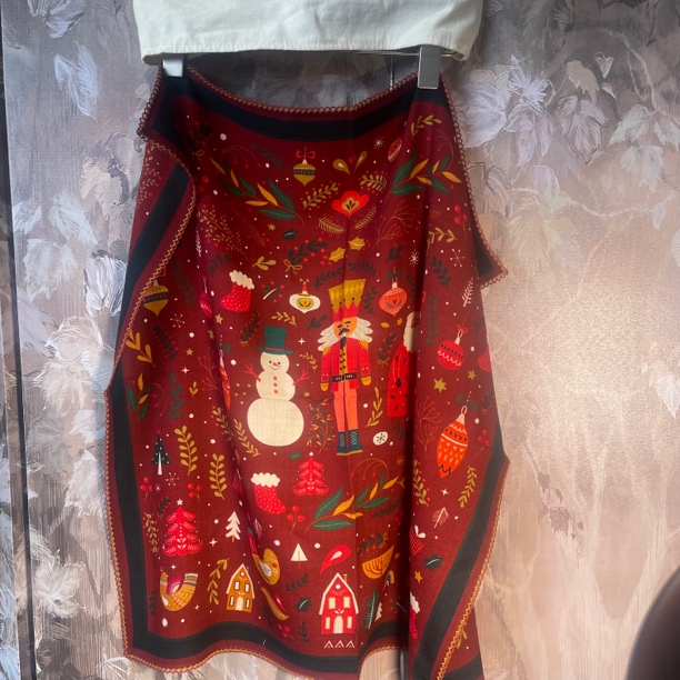 姚家.Bonnie｜“圣诞巾”（不退换）设计复古洋气圣诞方巾70*70