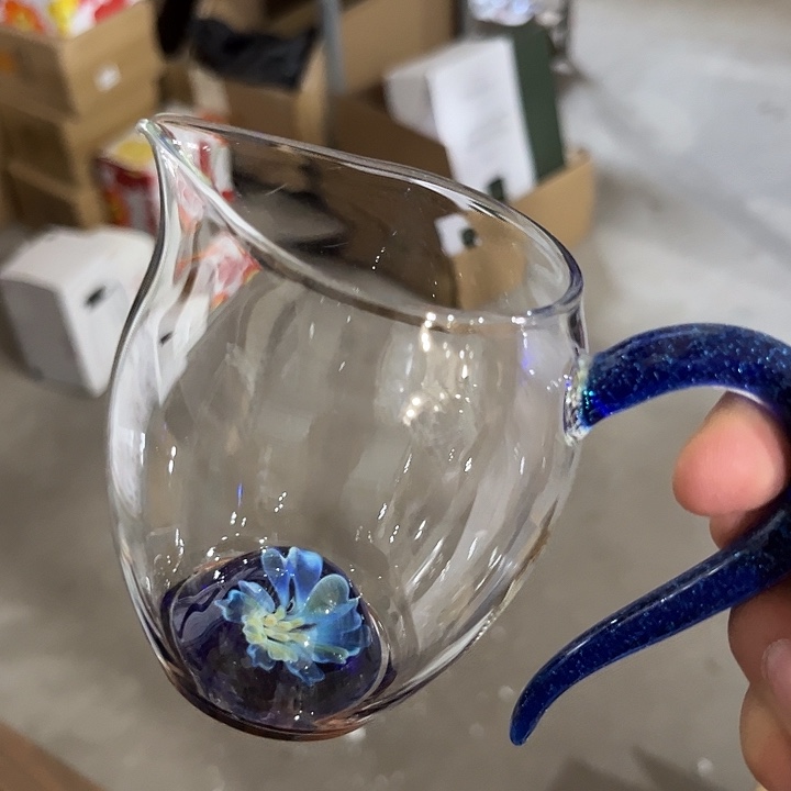 孤品蓝金蓝花公道杯
